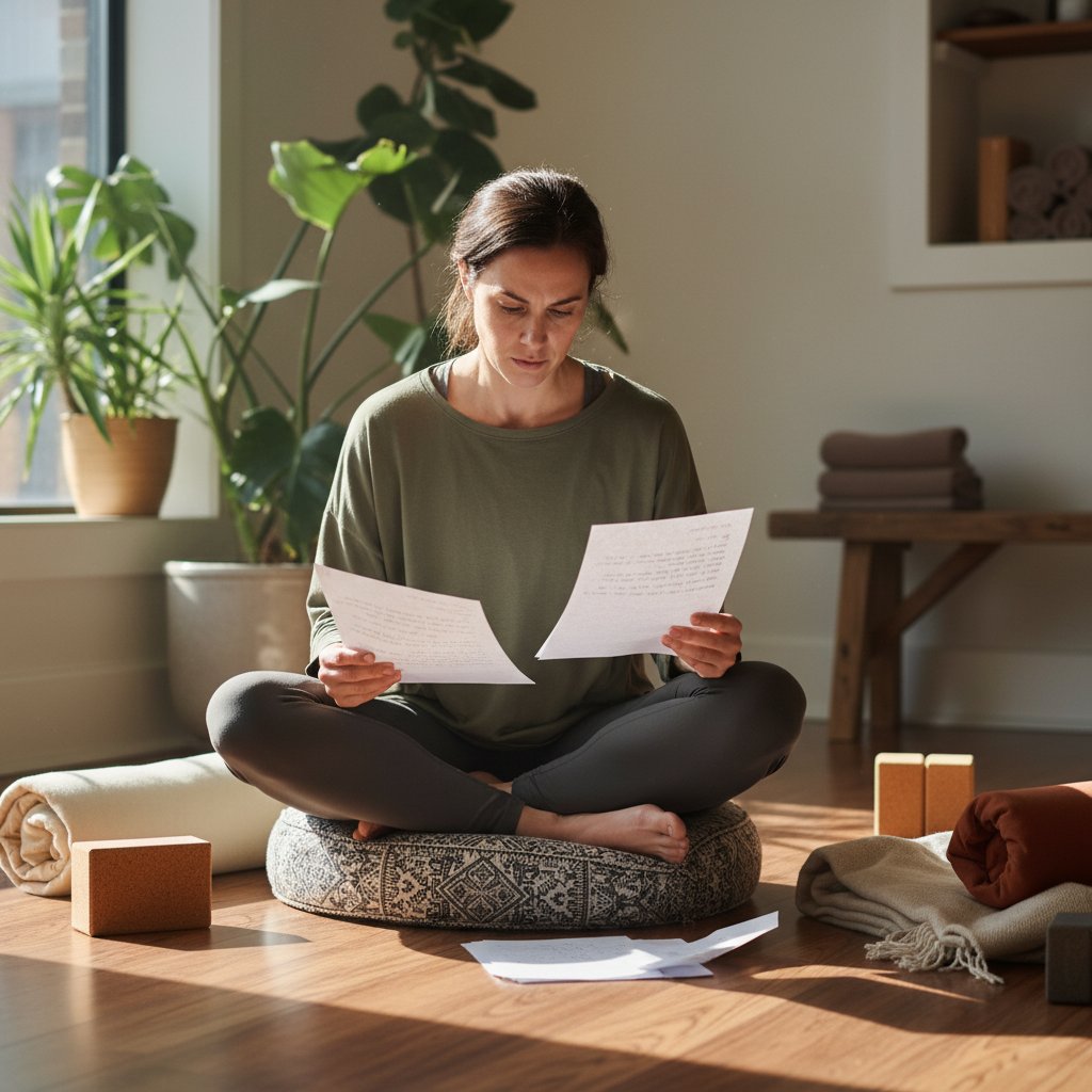 Yoga practice session
